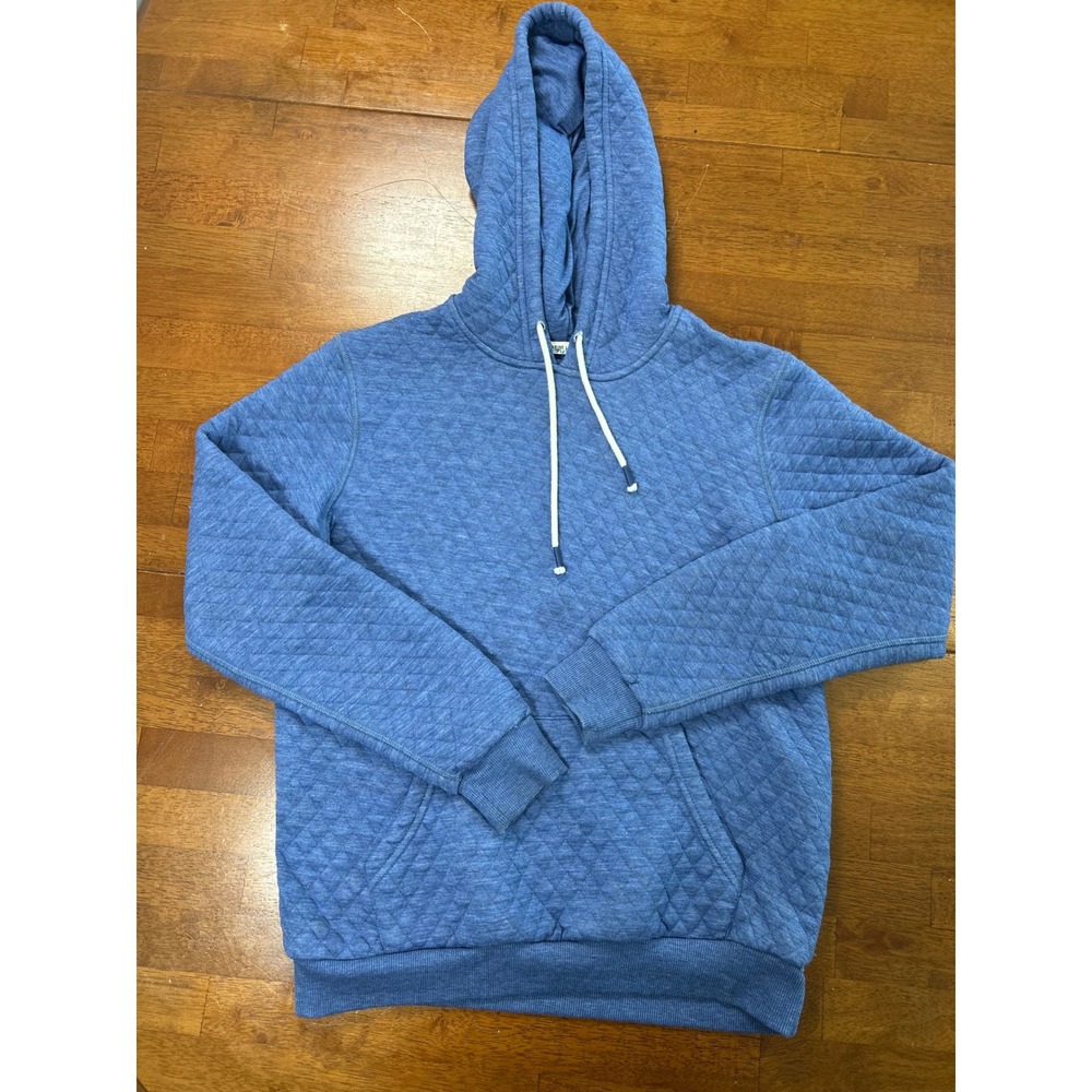 Marine Layer Hoodie Womens XS Blue Quilted Pullover Sweatshirt Hoodie